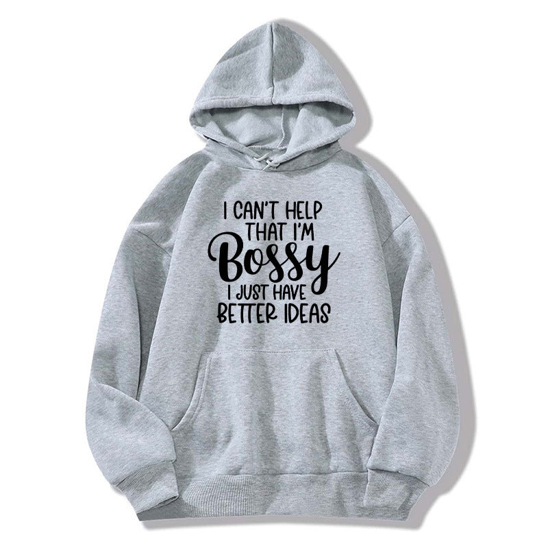 bestter ideas printed hooded hoodie autumn and winter European and American women's jacket coat foreign trade cross-border
