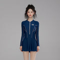 Swimwear Women's 2025 New Long-sleeved Conservative one-piece Sunscreen Swimwear Women's Slimming Hot Spring Sports Swimwear