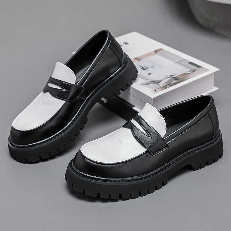 Men's Loafers Cross-Border 46 Large Size New Casual Shoes Fashionable Men's British Style Slip-On Business Formal Leather Shoes
