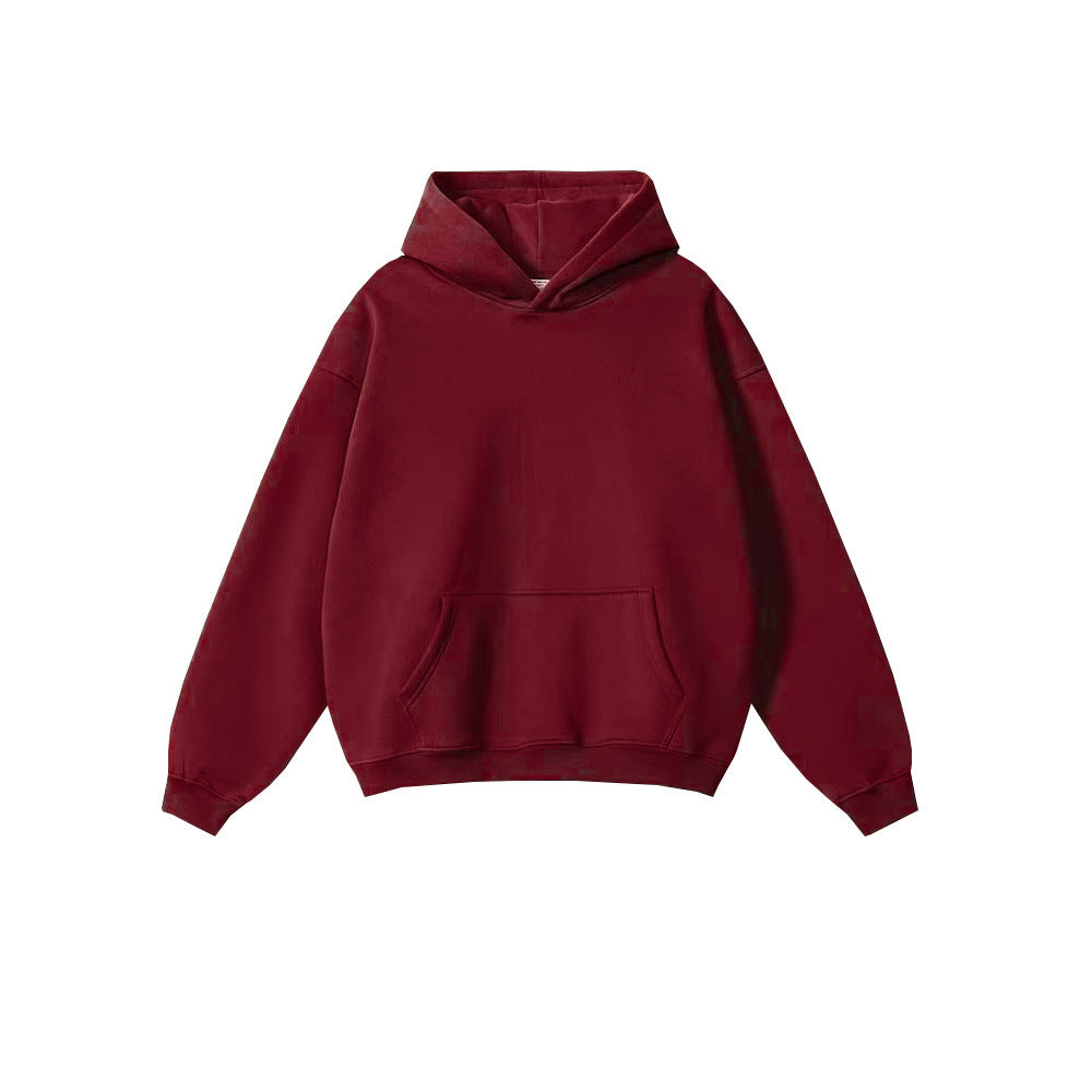 Tide brand men's clothing 2024 autumn and winter youth loose leisure tide brand 450G terry sweater men's hooded men's sweater