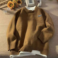 Japanese Fake Two-piece Sweater Men's Autumn and Winter Crewneck Sweater Winter Men's Youth Popular Sweater