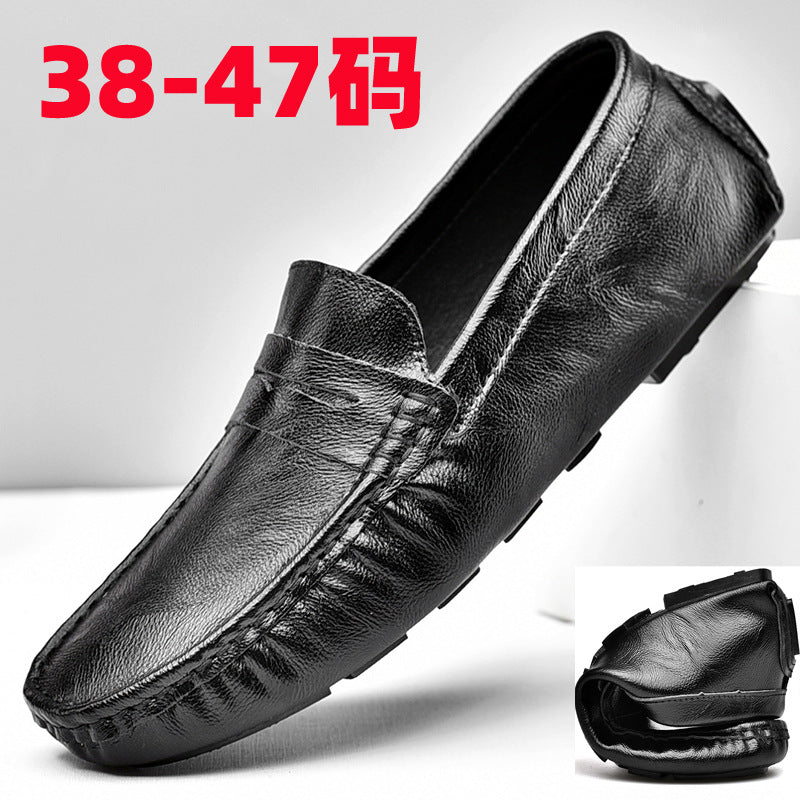 Men's Loafers Size 45 Extra Large Leather Shoes with Soft Soles, Size 46 Casual, Size 47 Soft Leather Men's Shoes, Spring 2026 New Model