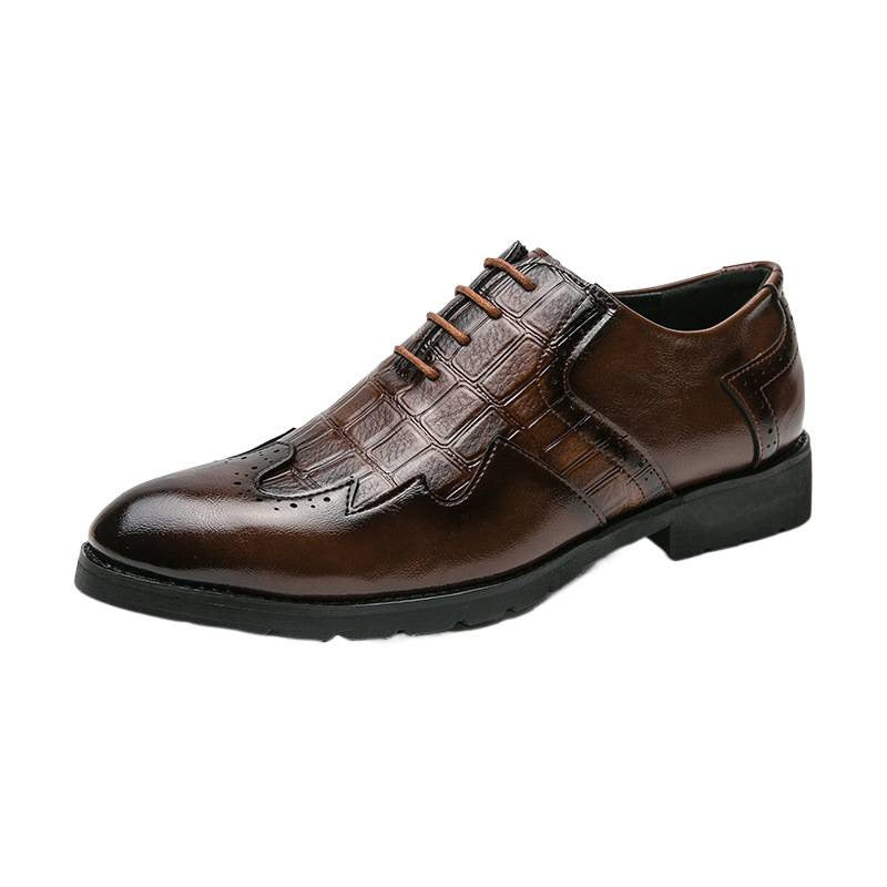 Hairstylist Leather Shoes Men's Large Size Business Formal Casual Shoes Men's British Style Groom's Wedding Shoes Suit Men's Shoes