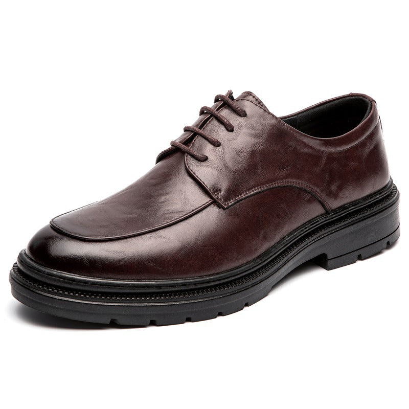 2023 New Men's Leather Shoes Business Formal Casual Men's Shoes Breathable British Men's Trendy Shoes 6096