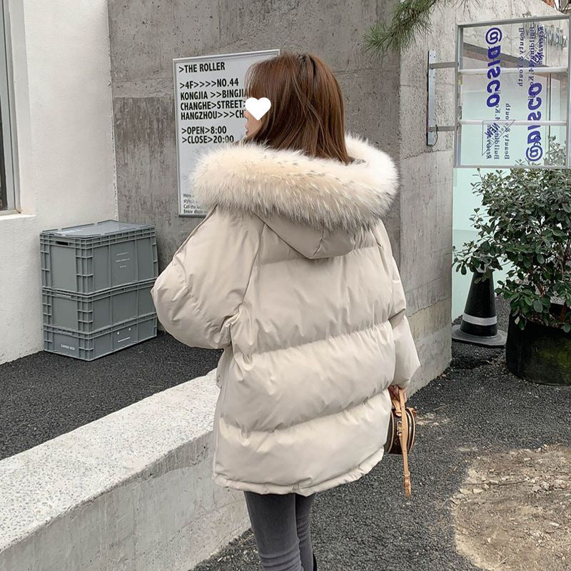 Winter 2025 New Women's down Cotton Jacket, Student Korean Style Loose Fashion Short Cotton-Padded Coat, Thickened and Warm Outerwear