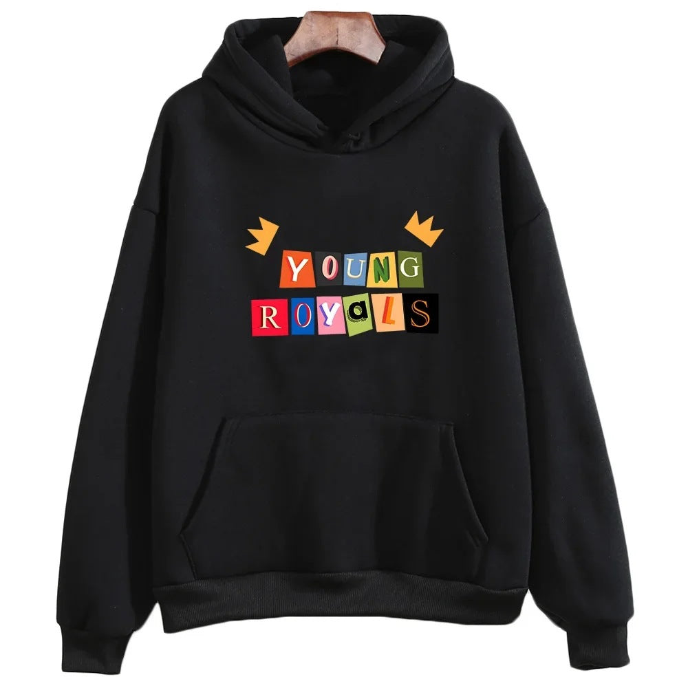 Printed Hoodies for Men and Women, Fleece Sweatshirts, Soft and Plaid Pullover, Loose Warm Hoodies