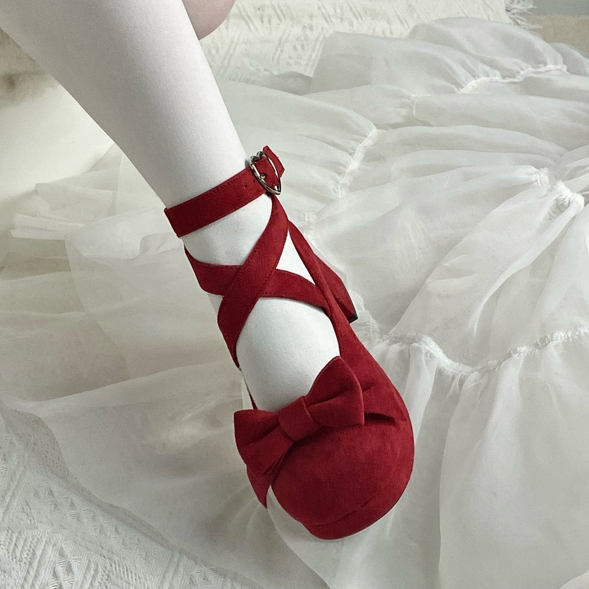 girls New Thick Pine Cone High Heels with Double Waterproof Platform, Height-Increasing, Elegant, Artistic, Sweet, Original Women's Shoes