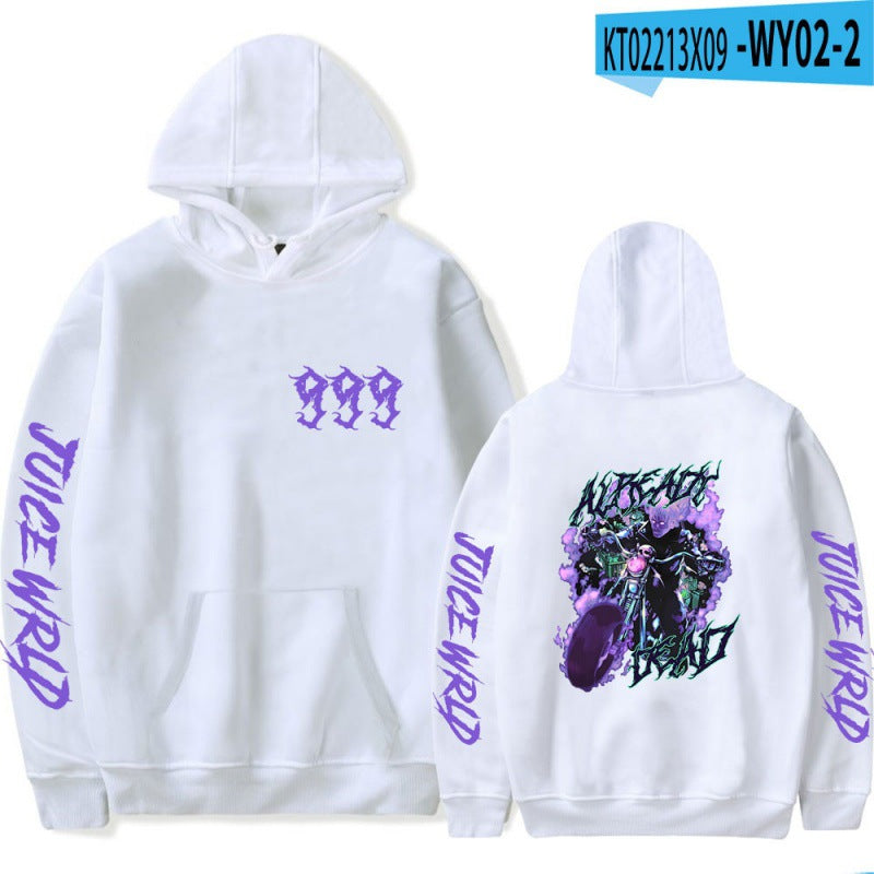 [Cross Border Code] Hot Print Juice WRLD Black Hoodies Men Hoodie