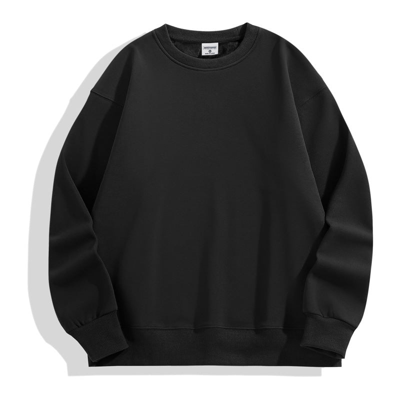 500g Imitation Cashmere Off-Shoulder Sweatshirt Custom Work Clothes Cultural Shirt Round Neck Hoodie Jacket with Logo Printed