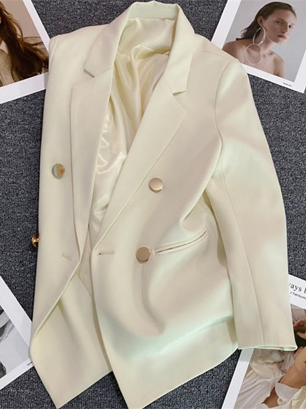 Cross-border Popular Small Suit Commuter plus size Metal Buckle Suit Women Jacket Amazon Women Loose Casual Jacket