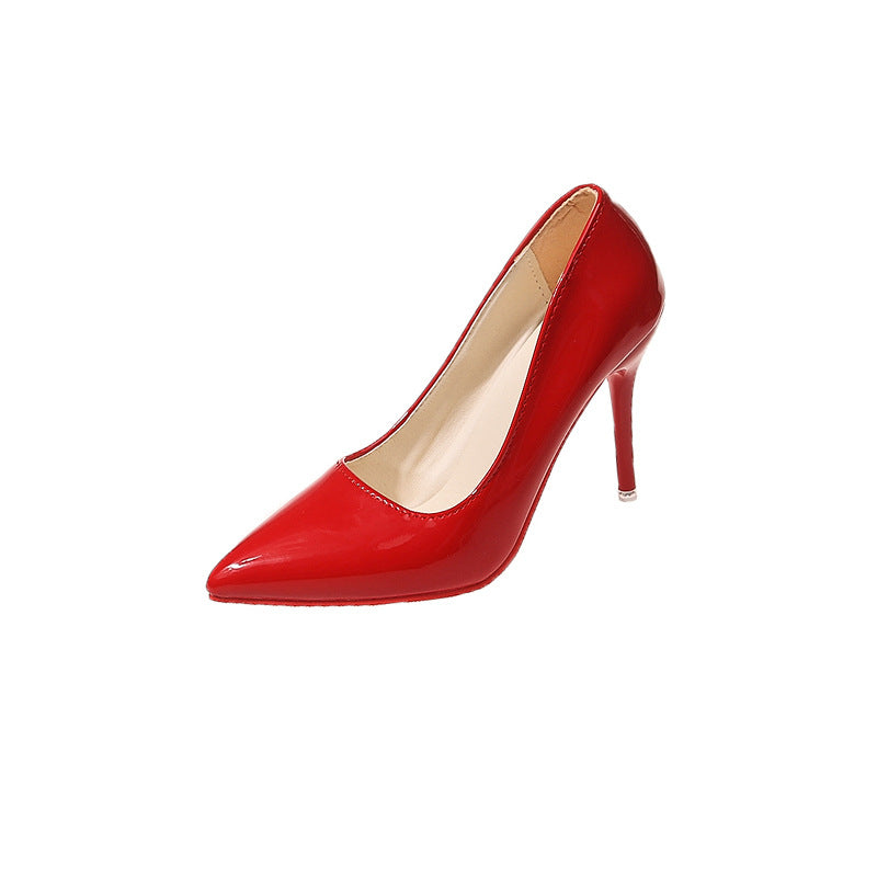 Candy Color High Heels for Women 2025 New European and American Style Pointed Toe Stiletto Heels Fashion Women's Shoes Flats Large Size 35-4