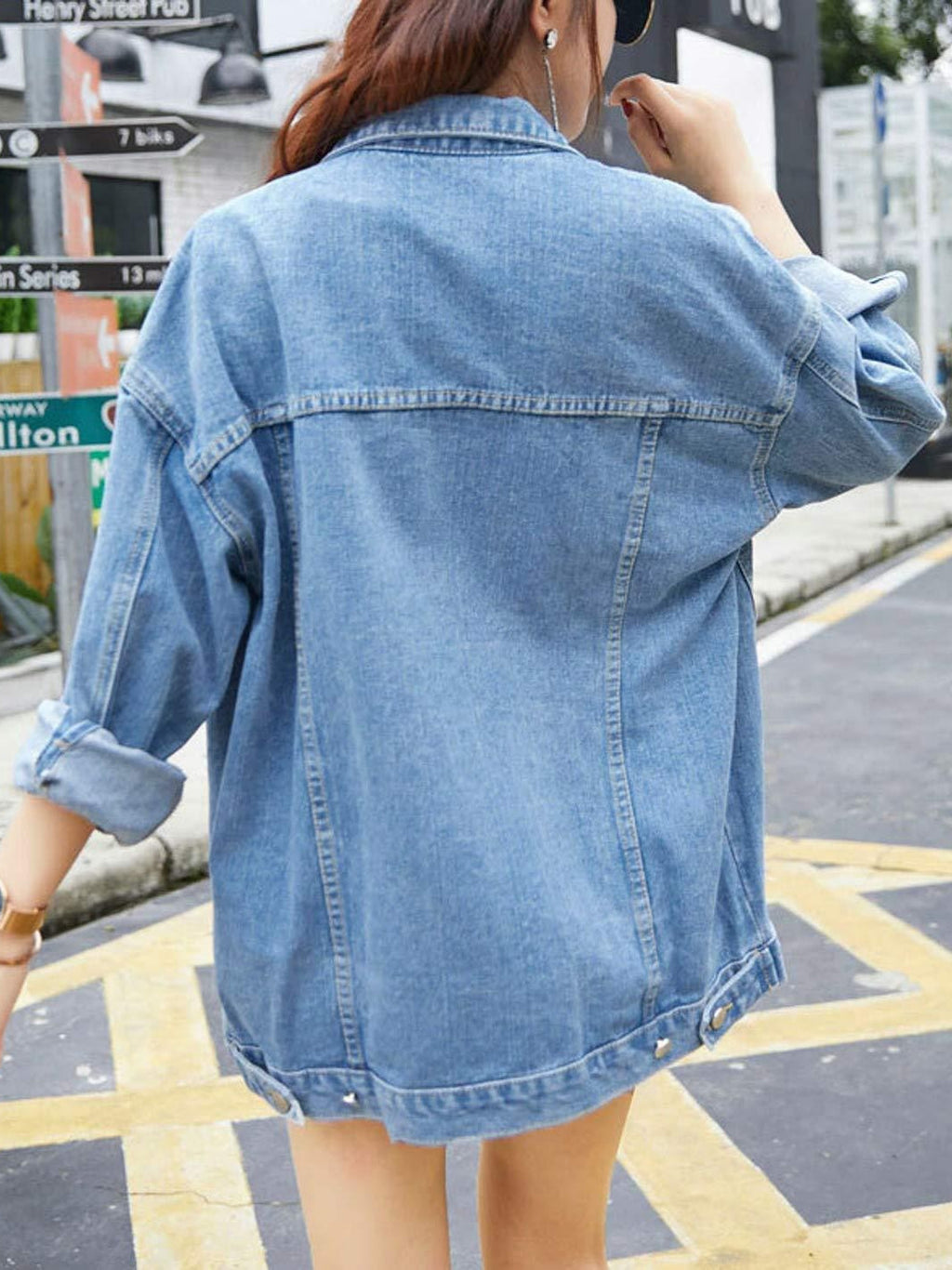 AliExpress cross-border European and American foreign trade women's clothing Amazon spring and autumn new Denim coat women's jacket long sleeve top