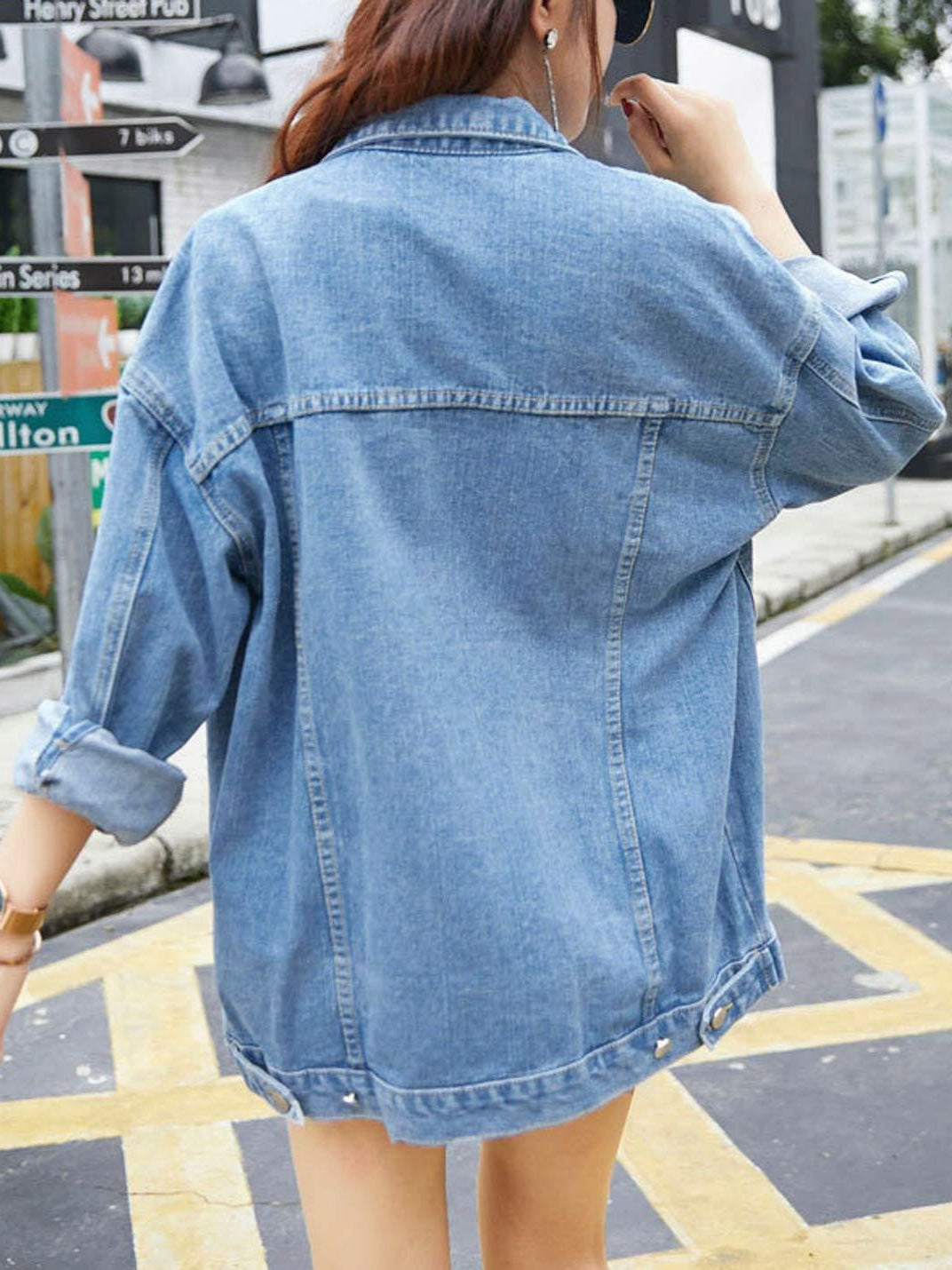AliExpress cross-border European and American foreign trade women's clothing Amazon spring and autumn new Denim coat women's jacket long sleeve top
