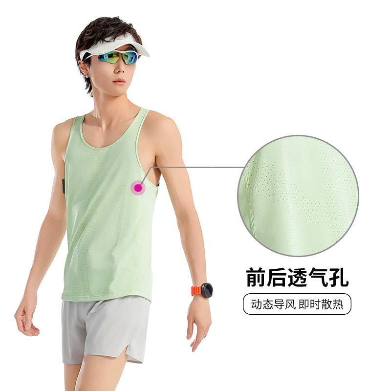New Wind Tunnel Vest for Men and Women, Sleeveless Sports Vest, Thin, Ultra-Light, Quick-Drying Fitness Running Group Clothes