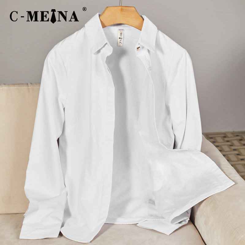 Women's Thermal Shirts with Fleece Lining, Thickened for Autumn and Winter, Long-Sleeved Base Shirts, Elegant and Slim-Fit for Commuting, Fashionable Formal Wear