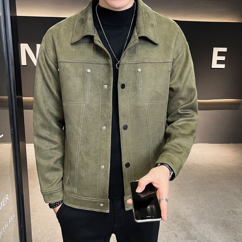 Leather Jacket for Men, Spring and Autumn 2025 New Style, Cool and High-End Korean Style Casual Leather Jacket for Men, Trendy