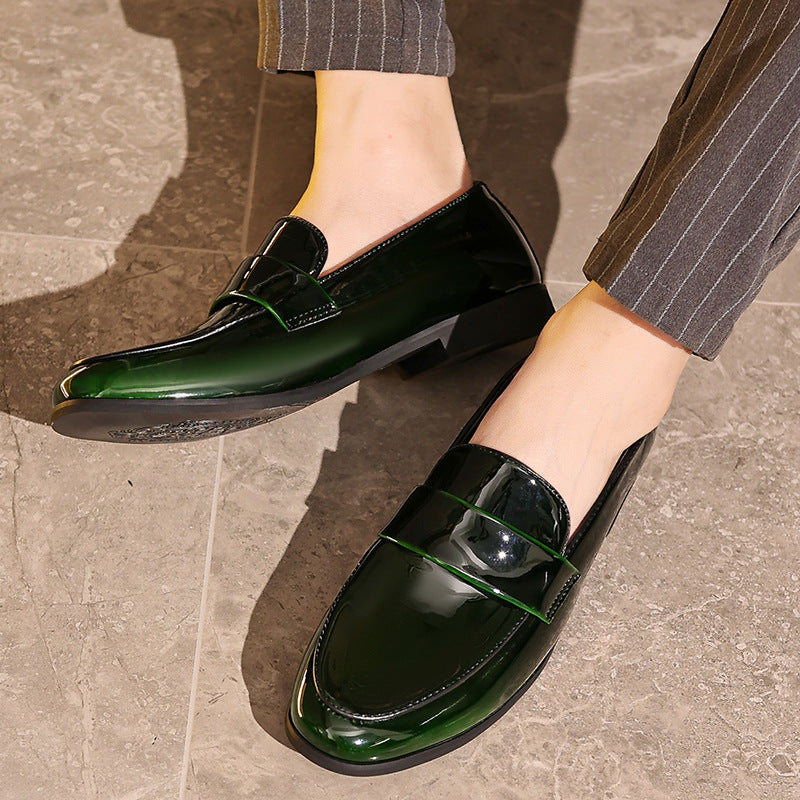 Men's Shoes, New Spring Leather Shoes, Business Men's Loafers, High-End Formal Leather Shoes, Men's Slip-On Black Wedding Shoes