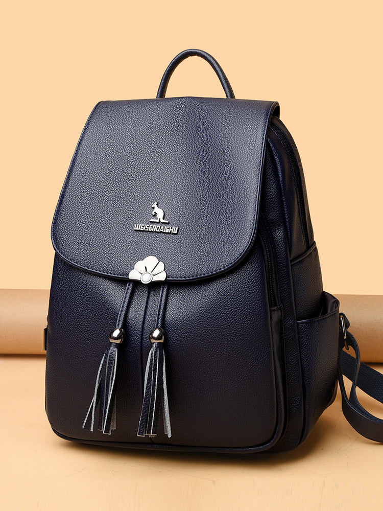 Foreign Trade Women's Backpack 2026 New Fashion Versatile Large-Capacity Travel Backpack Simple Middle-Aged Mom Bag Trendy