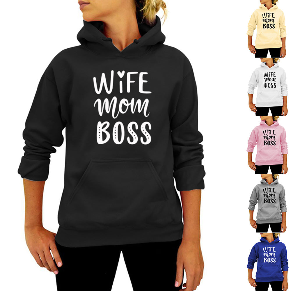 Amazon AliExpress ebay cross-border wife mom printed hooded vests autumn and winter European and American women's