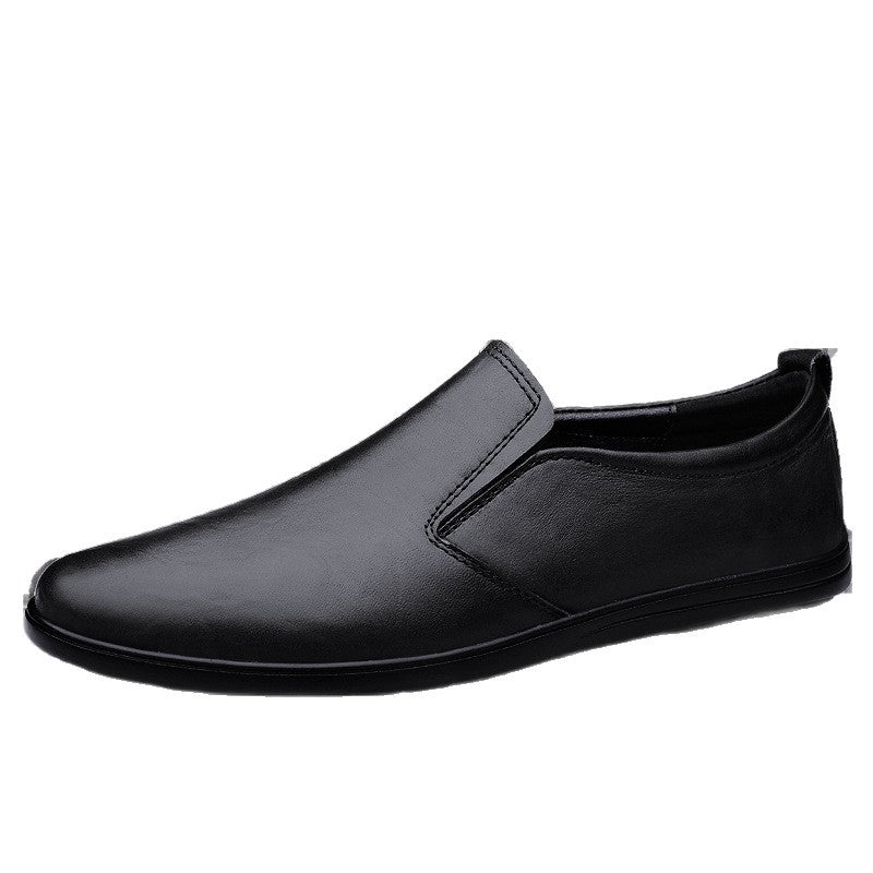 Summer New Soft Leather Beanie Shoes, Business Men's Casual Leather Shoes, Men's Shoes, Douyin Dropshipping Popular Men's Loafers