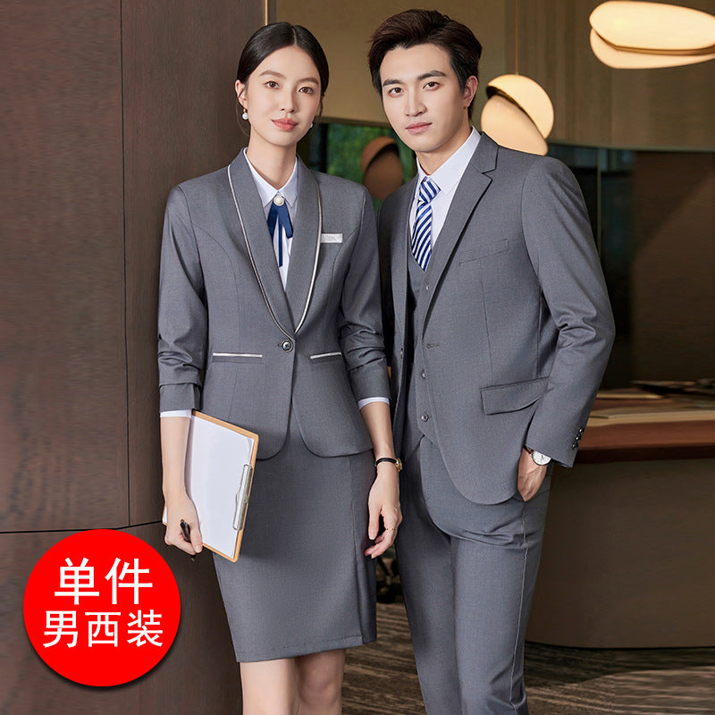 Professional Vest Suit Suit Female Property Jewelry Hotel Ktv Front Desk Receptionist Beautician Work Clothes