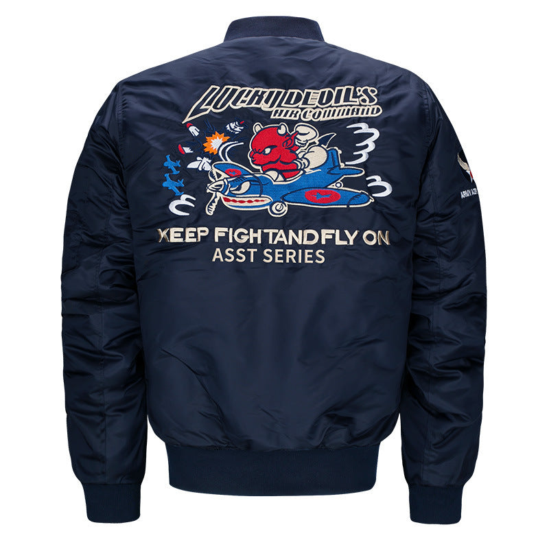 Spring and Autumn Men's One Coat Japanese Aviator Jacket Baseball Shirt Men's Fashion Youth Jacket Coat Chubby Size