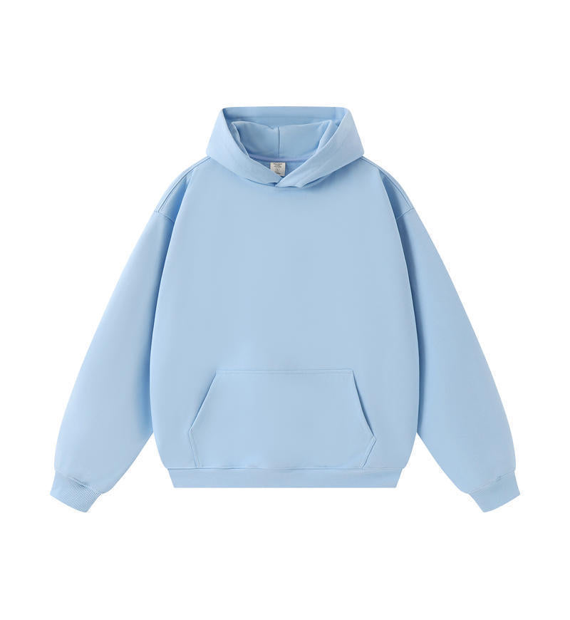 American Trendy Brand 450g Heavy Weight Terry Off-Shoulder Hooded Sweatshirt Men's Spring & Fall Hoodless Rope Loose Hoodie Wholesale