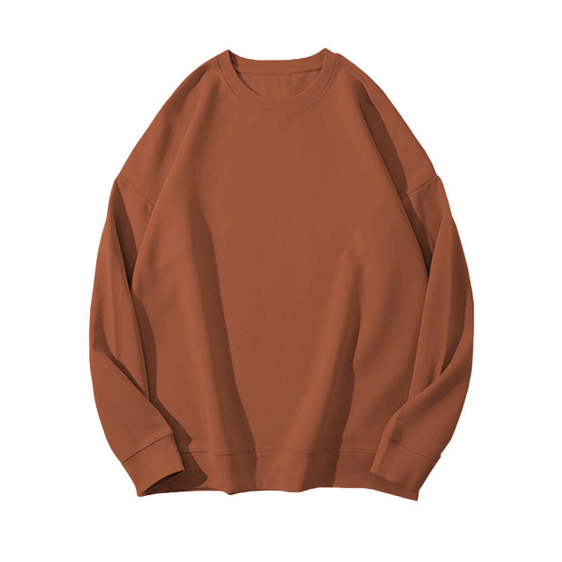 Solid Color Velvet Sweatshirt for Women in Autumn and Winter Korean Style Loose Casual Top T-Shirt Female Student Couple Outwear Bottoming Shirt