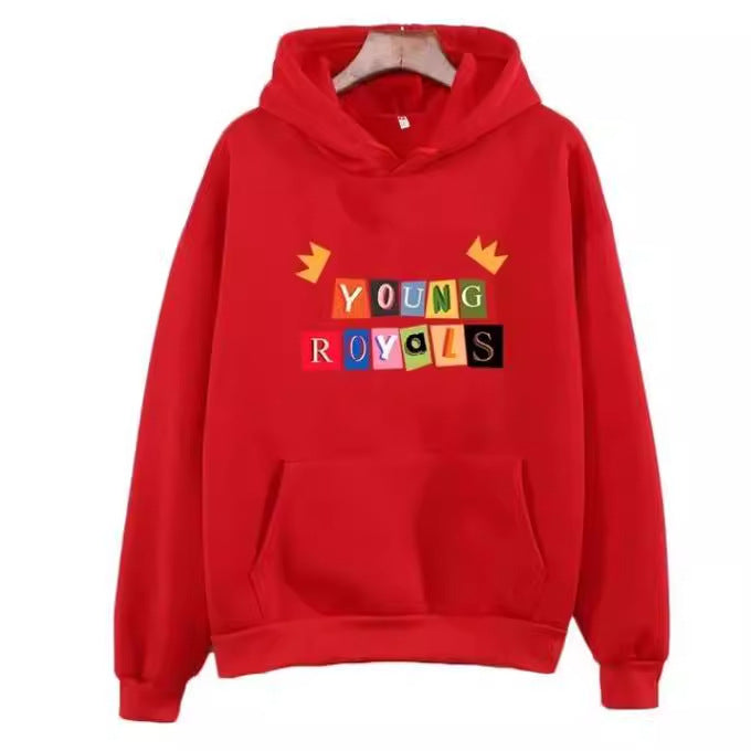 Printed Hoodies for Men and Women, Fleece Sweatshirts, Soft and Plaid Pullover, Loose Warm Hoodies