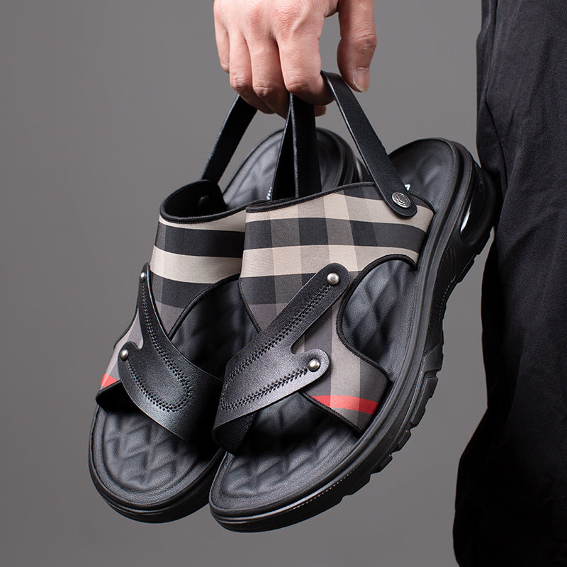 Sandals Men's Casual Beach Shoes Outdoor Sports Sandals Casual Shoes 2026 New Style Air Cushion Sole Anti-Slip Drop Shipping