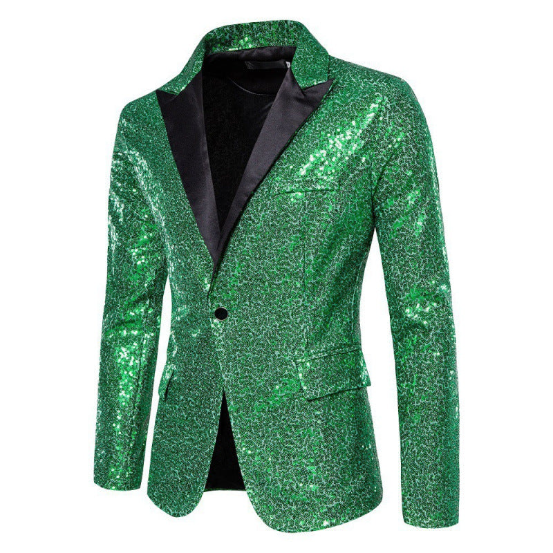 European and American Performance Suits, Gold Sequin Suits, Korean Suits, Nightclub Men's Clothing, Host Emcee Studio Jackets