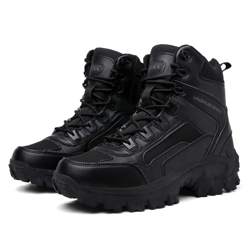 Cross-border Boots Amazon 2024 Fall/Winter Men's High-top Spelling Duoduo AliExpress Outdoor Hiking Boots Snow Boots