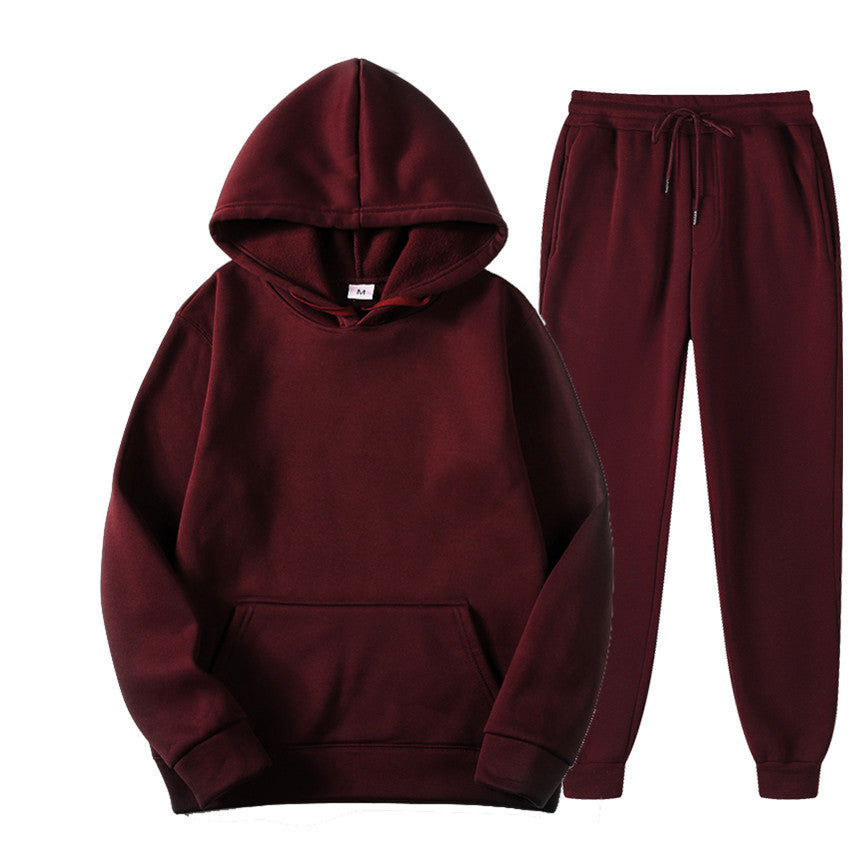 Men's Suit Cross-Border Autumn and Winter Export Pullover Sports Sweatshirt and Sweatpants Fashionable Men's Fleece Hoodie Jacket for Men