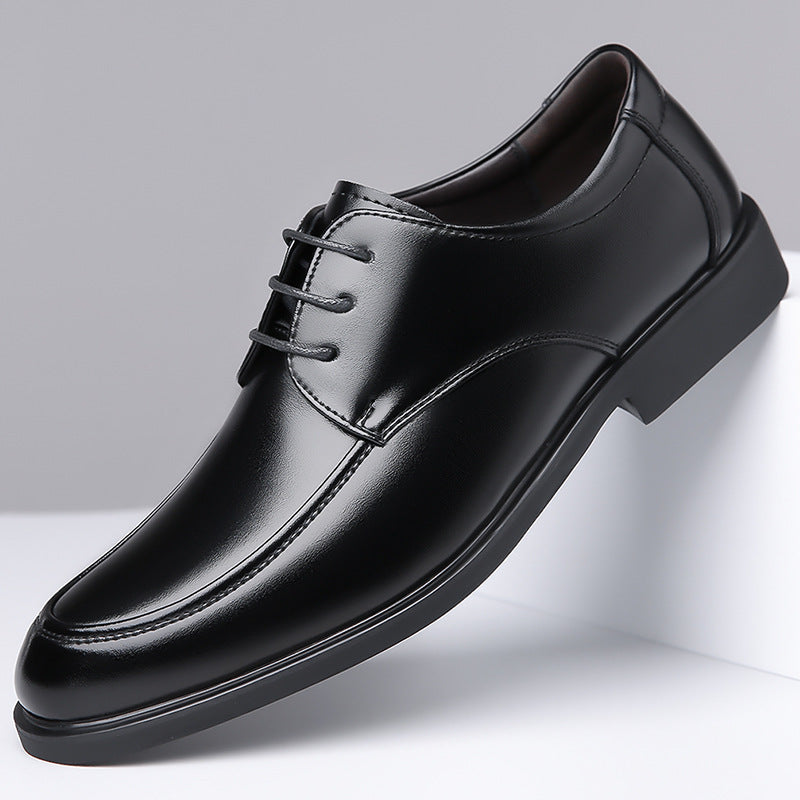 Non-Slip Men's Shoes, New Autumn Style, British Style Black Men's Leather Shoes, Business Formal Pointed-Toe Suit Shoes, Breathable Men's Shoes