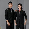 New Badminton Uniform Jacket Black and White Suit Men's and Women's Long-Sleeved Volleyball Uniform Table Tennis Uniform Competition Training Uniform