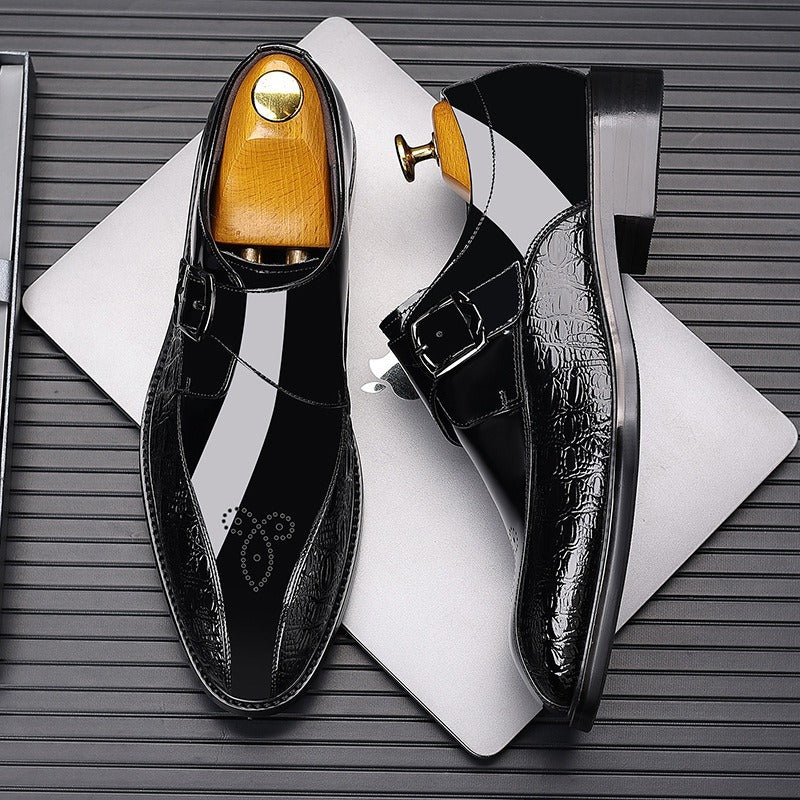 First-Layer Cowhide New Men's Loafers, Lazy Slip-Ons, Height-Increasing British Versatile Leather Shoes, Business Office Men's Shoes