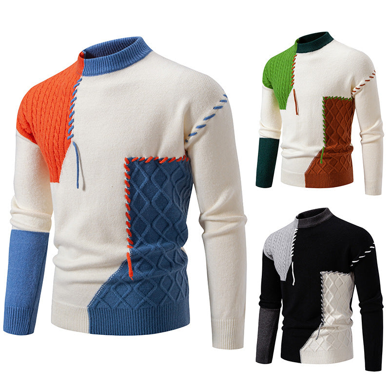 Sweater sweater men Amazon foreign trade cross-border sweater men's sweater personalized plus size inside men's wholesale