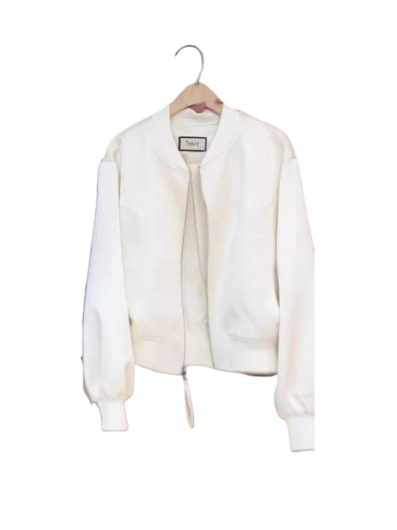Baseball Uniform Short Jacket Women's 2025 Autum New Style Light Luxury High-End Super Hot Age-Reducing Jacket Top