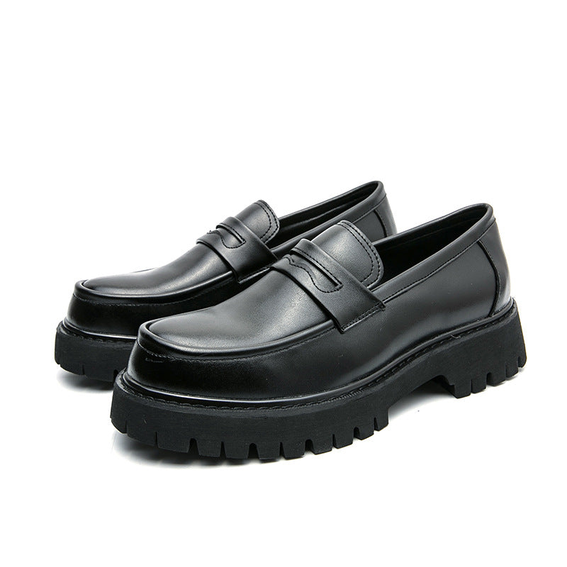 Men's Loafers Cross-Border 46 Large Size New Casual Shoes Fashionable Men's British Style Slip-On Business Formal Leather Shoes