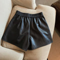 Pu Leather Pants Hot Girl Solid Color Casual Shorts Women 2025 New Petite Autumn Winter New High Waist Slim Versatile