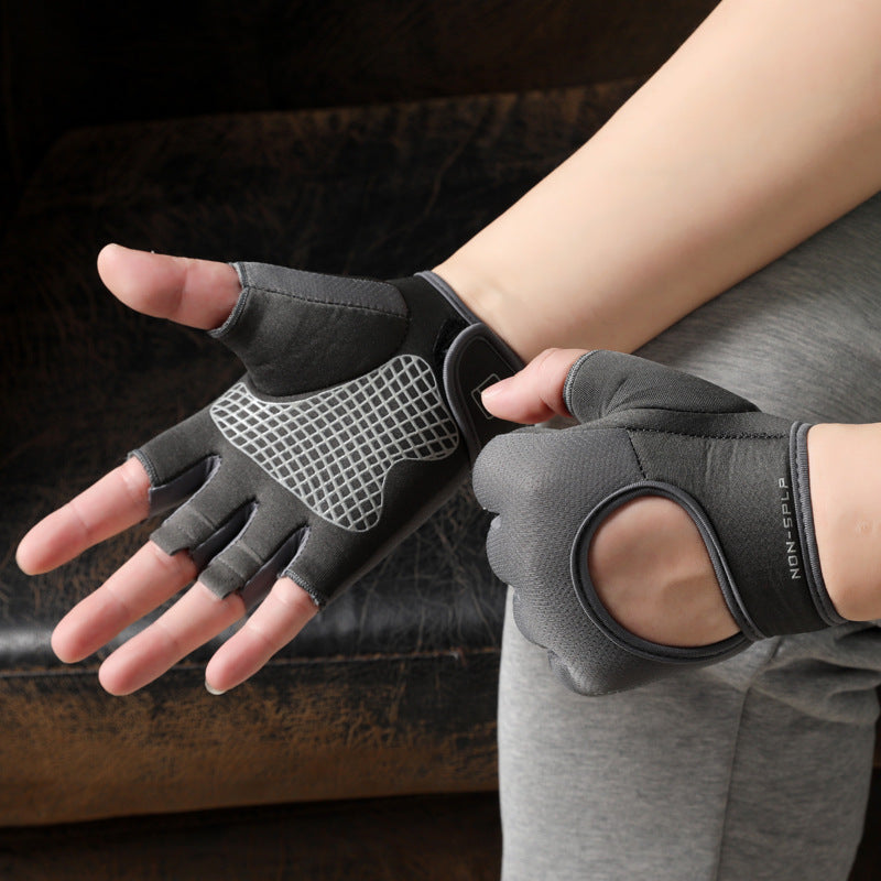 Fitness sports gloves summer women's lightweight breathable outdoor riding equipment training wear-resistant anti-cocoon A15-KJS