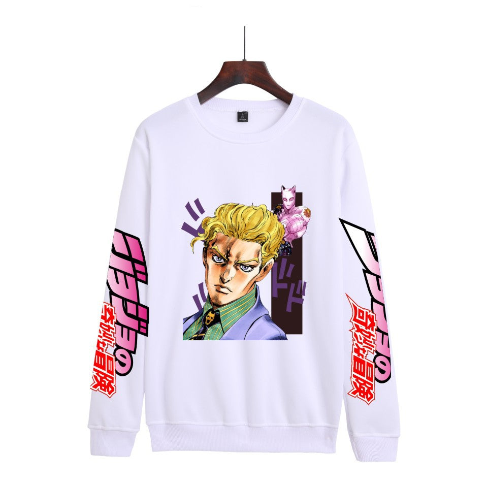 Cross-border Hot Hoodie JOJO's Wonderful Adventure Popular Printing Casual Men's and Women's Round Neck Sweater Autumn and Winter Fashion Spot