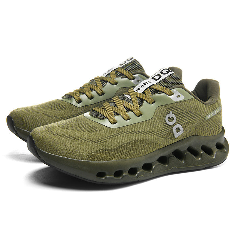 Men's Low-Top Sneakers, Lightweight Breathable Casual Shoes, Trendy Fly-Knit Lace-Up Men's Shoes Sneakers