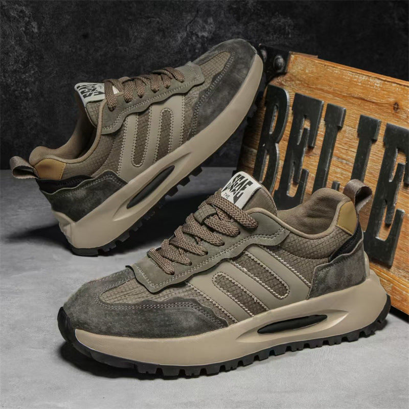 Men's Trendy Sneakers, Autumn Leather Breathable Running Shoes, Versatile Youth Shoes, Men's Casual Sneakers, Trendy Shoes