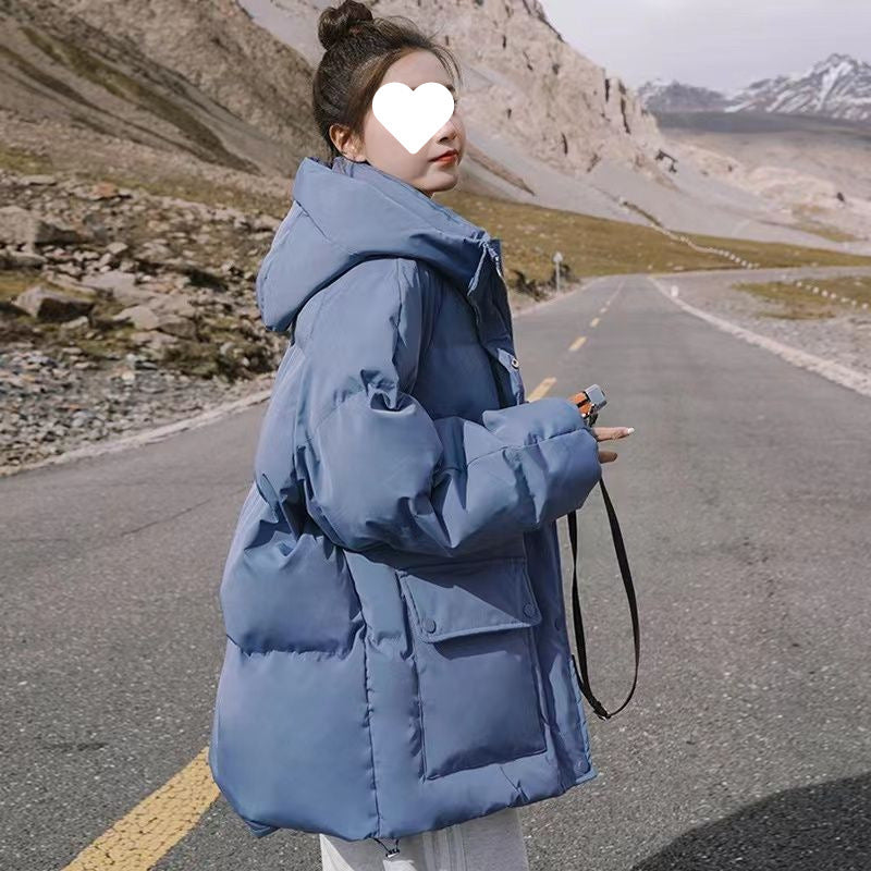 Women's Cotton Jacket Winter 2025 New Loose Student Puffer Jacket Short Thickened Hooded Cotton Coat Versatile Outerwear Cotton Padded Jacket