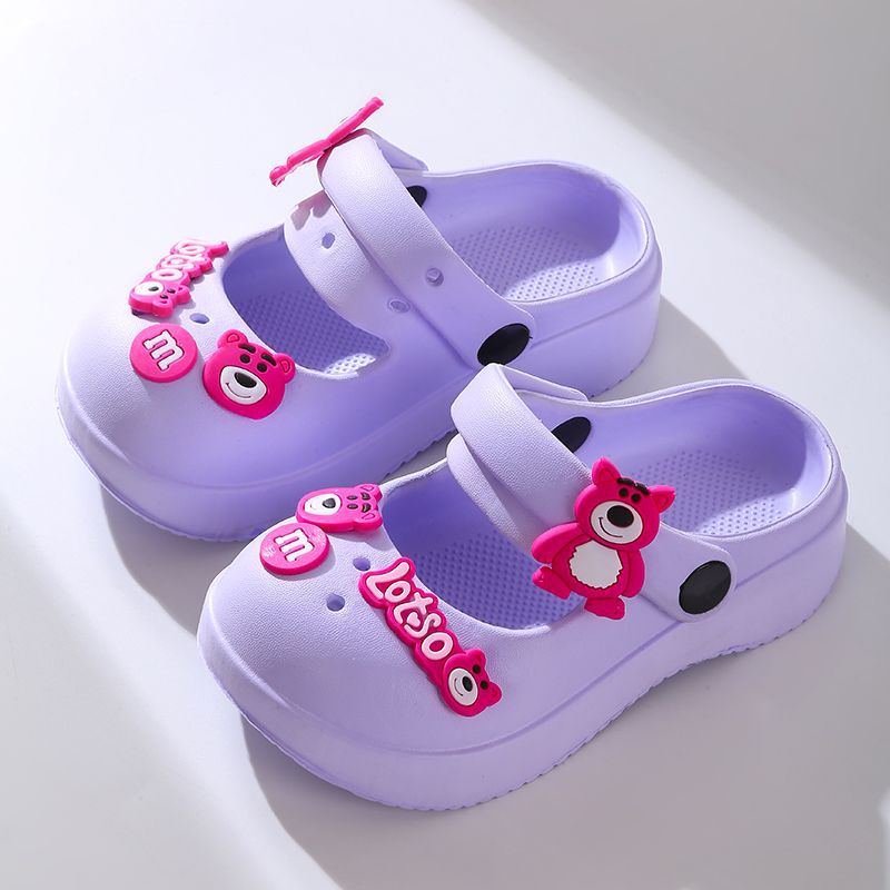 Girls' sandals Princess girls' summer children's hole slippers big children's baby girls' outdoor beach shoes non-slip baby