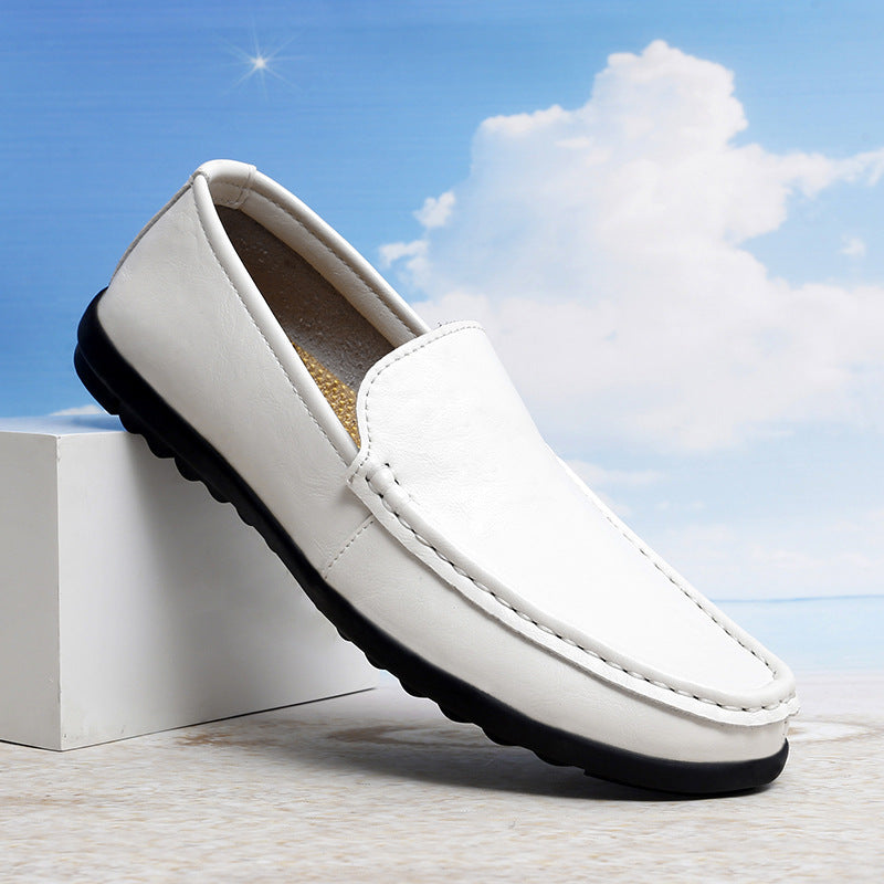2026 Men's Trendy Loafers Slip-On Driving Shoes Autumn British Style Casual Leather Shoes Men's Internet Celebrity Shoes