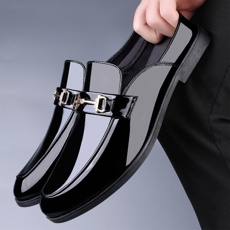 Cross-Border Large Size Men's Loafers, 26 Styles, Summer Fashion Trend, Breathable Slip-On Men's Snake Print Half-Slip Loafers