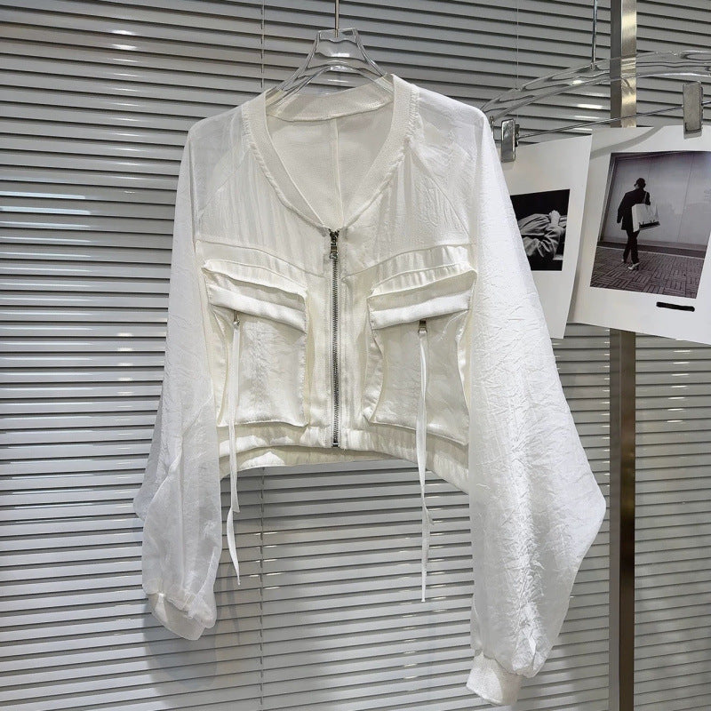 European Station 2025 Summer New European Design Versatile Short Thin Jacket Long Sleeve Sun Protection Women's Clothing