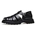 Men's Sandals 2024 Summer New Style Breathable plus size Thick Sole Height Increasing Hollow Hole Shoes Baotou Roman Shoes